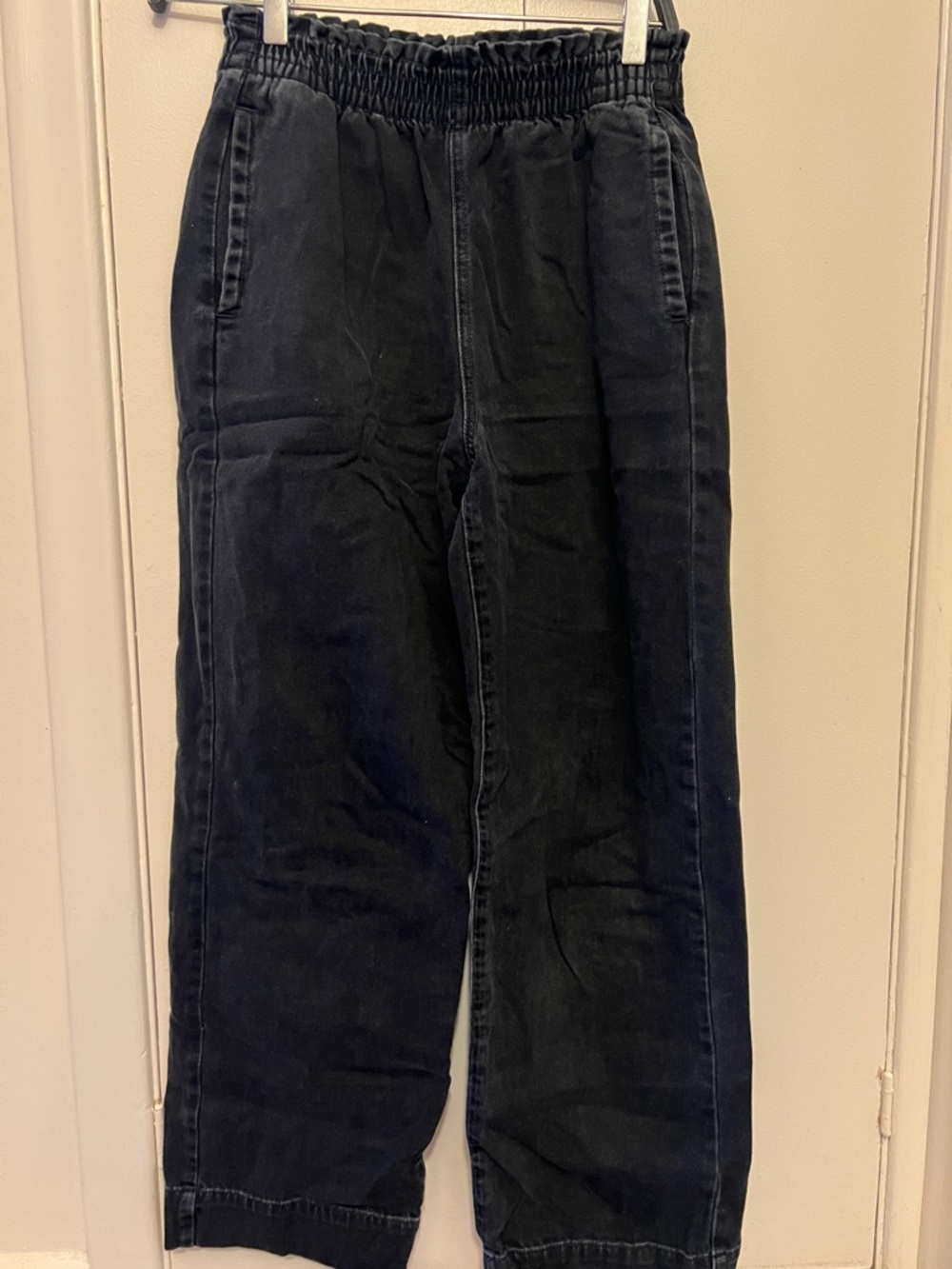 American Eagle Casual Elastic Waist Black Jeans